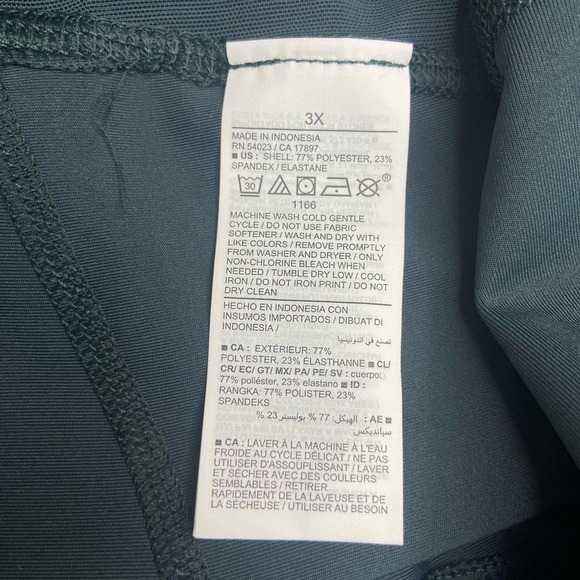 Old Navy Plus Size 3X Powersoft Go-dry Green Long Sleeve Active Bodysuit NWT - Picture 10 of 16